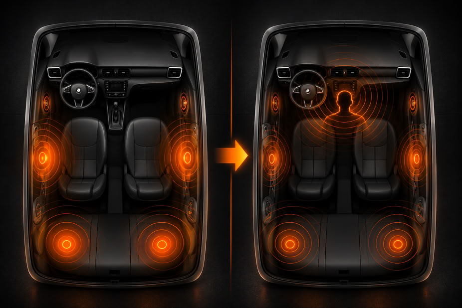 DSP-Prozessor zur präzisen Abstimmung von Laufzeit, Frequenzen und Klang eines Soundsystems im Wohnmobil.